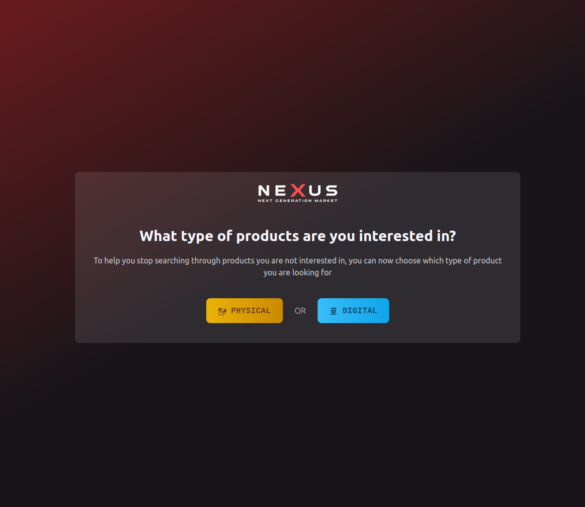 Nexus Market secure trading interface preview on the darknet marketplace